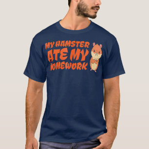 Camiseta Inscrição na escola primária de dever de casa de H