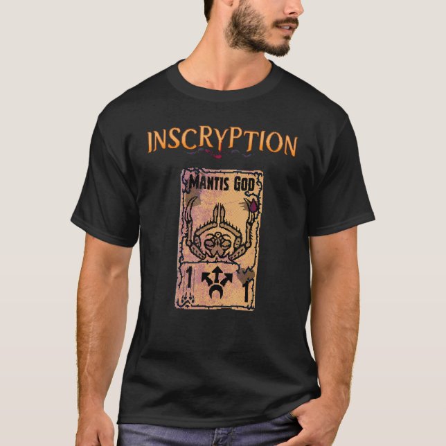 Camiseta Inscriptação Mantis - Cartão de Horror Psicológico (Frente)
