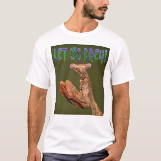 Camiseta Inseto da louva-a-deus Praying que rapina