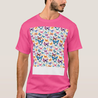 Camiseta Inseto de Primavera de Boho Cute de Padrão Sem Cos