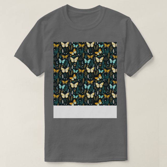 Camiseta Inseto de Primavera de Boho Cute de Padrão Sem Cos (Frente do Design)