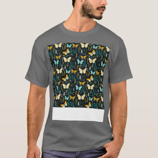 Camiseta Inseto de Primavera de Boho Cute de Padrão Sem Cos
