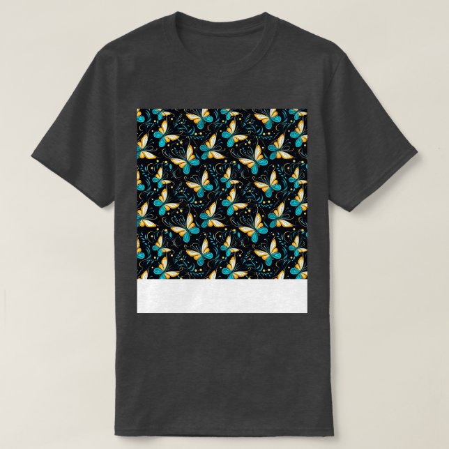 Camiseta Inseto de Primavera de Boho Cute de Padrão Sem Cos (Frente do Design)