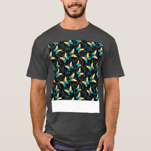 Camiseta Inseto de Primavera de Boho Cute de Padrão Sem Cos