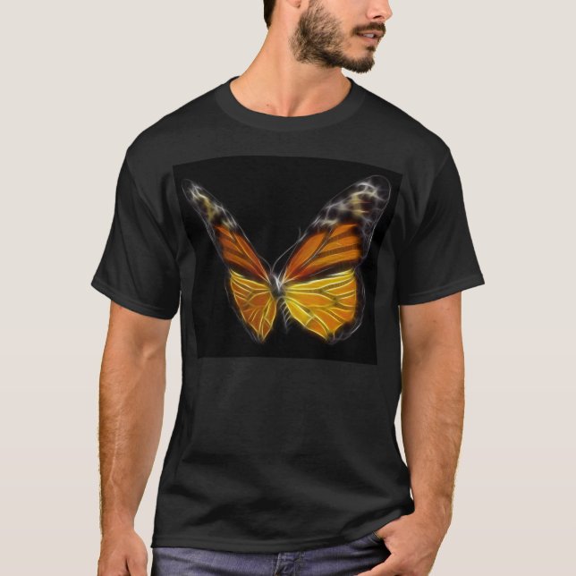 Camiseta Inseto de vôo alaranjado da borboleta do monarca (Frente)