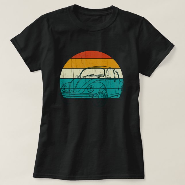 Camiseta Inseto do besouro Vintage Car 4 (Frente do Design)