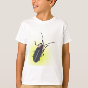 Camiseta Inseto do Inseto de relâmpago com uma pintura amar