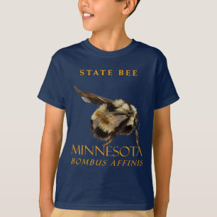 Camiseta Inseto do Território de Minnesota O Abelha Manchad