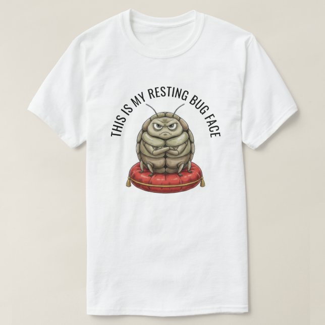 Camiseta Inseto Engraçado Bug Unisexo (Frente do Design)