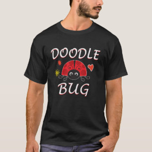 Camiseta Inseto Engraçado Doodle Ladybug