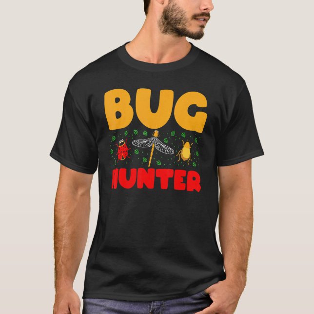 Camiseta Inseto Hunter Ladybugs Dragonfly Bee Inseto Beetle (Frente)