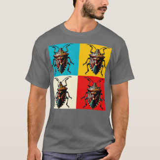 Camiseta Inseto Legal de Arte Inseto Marmorizada Castanha