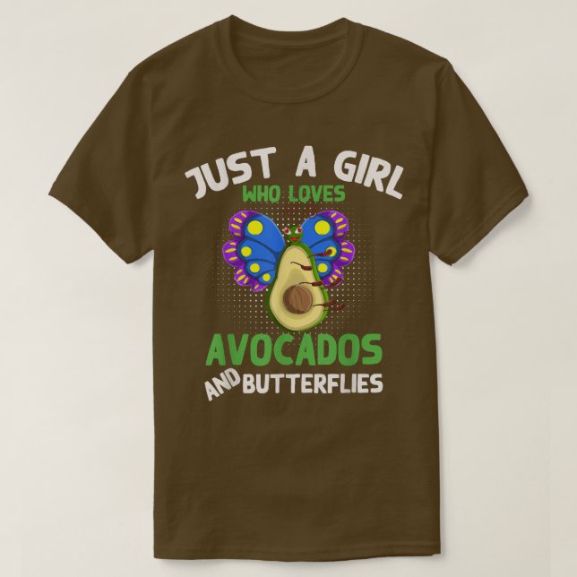 Camiseta Insetos Animais Apenas Uma Menina Que Ama Avocados (Frente do Design)