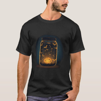 Camiseta Insetos Brilhantes Voadores No Jar Para O Fireflie