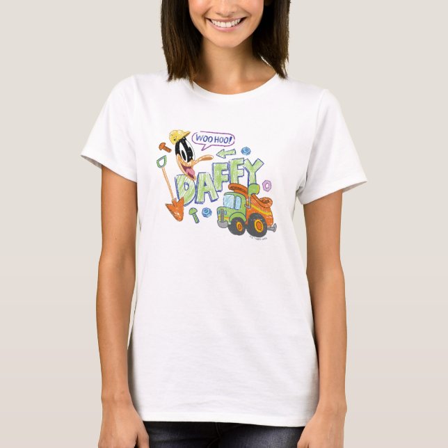 Camiseta INSETOS BUNNY BUILDERS™| Arte de desenho DAFFY DUC (Frente)