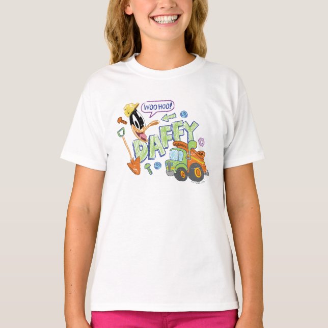 Camiseta INSETOS BUNNY BUILDERS™| Arte de desenho DAFFY DUC (Frente)