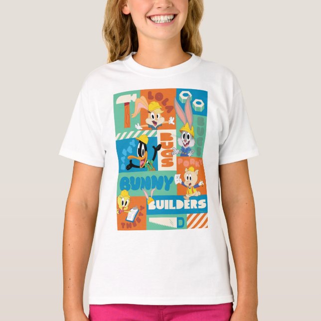 Camiseta INSETOS BUNNY BUILDERS™| Padrão de Grade de Caract (Frente)
