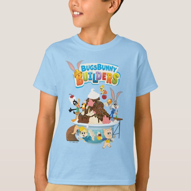 Camiseta INSETOS BUNNY BUILDERS™| Sorvete Looney Builders (Frente)