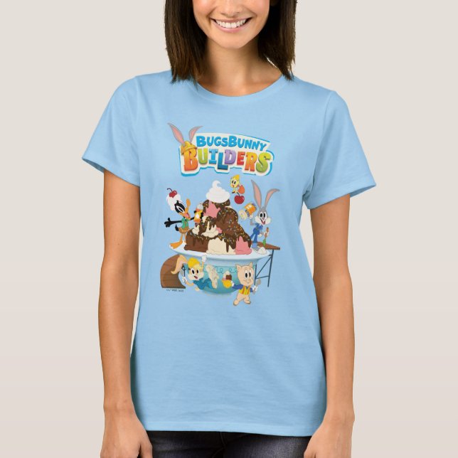Camiseta INSETOS BUNNY BUILDERS™| Sorvete Looney Builders (Frente)