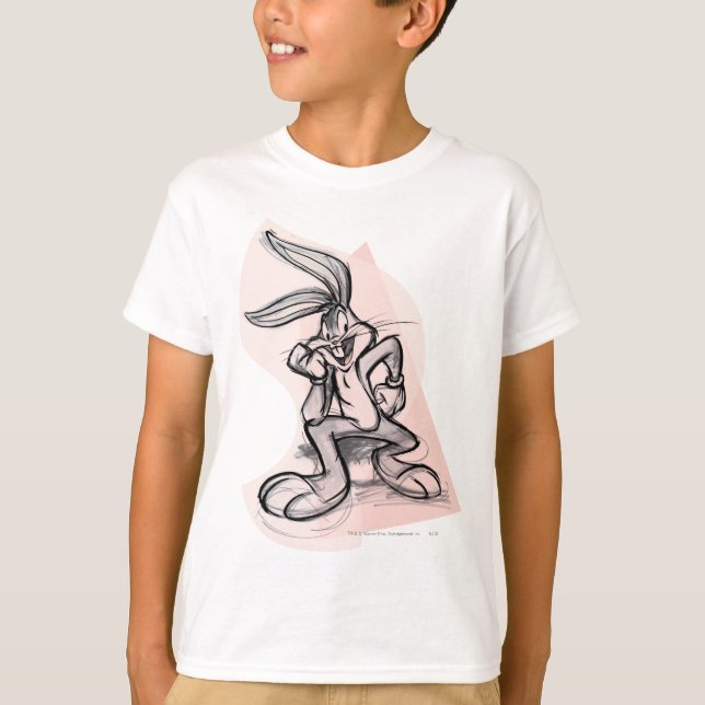 Camiseta INSETOS BUNNY™ Thinker Rosa claro (Frente)