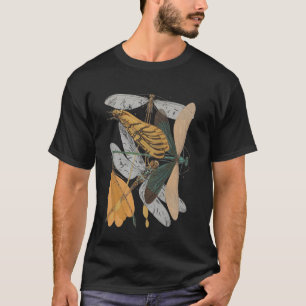 Camiseta insetos Coleção Espécies Bugs Antigo Entomologia