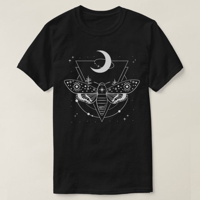 Camiseta Insetos da Lua Crescente Polpa de Bruxaria de Mata (Frente do Design)