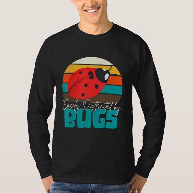 Camiseta Insetos De Biologia Entomologista Distraídos Por I (Frente)