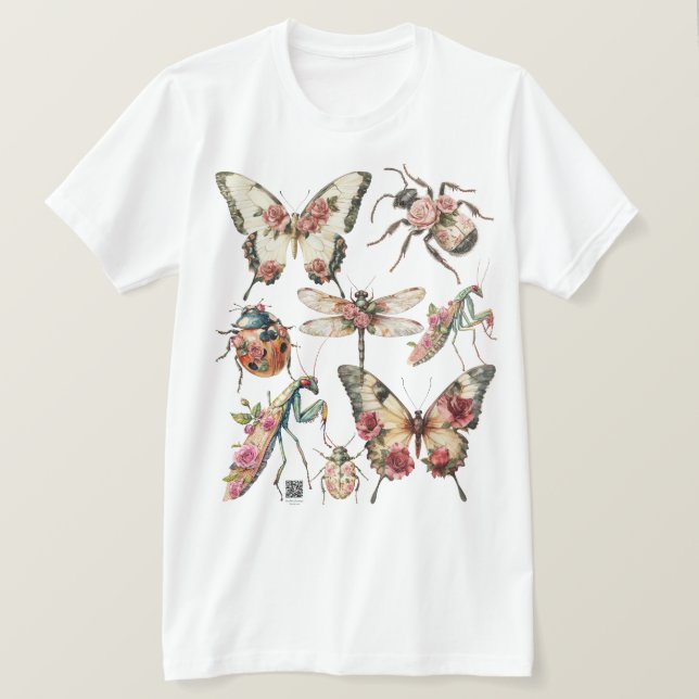Camiseta Insetos Florais (Frente do Design)