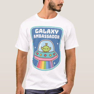 Camiseta Insígnia de Embaixador da Galáxia Alienígena Engra