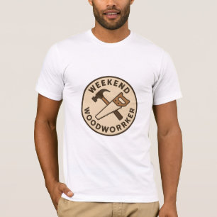 Camiseta Insígnia de Ferramentas de Carpintaria para Trabal