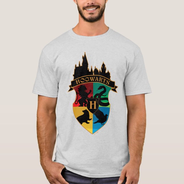 Camiseta Insígnia de Orgulho da Casa do Castelo HOGWARTS™ (Frente)