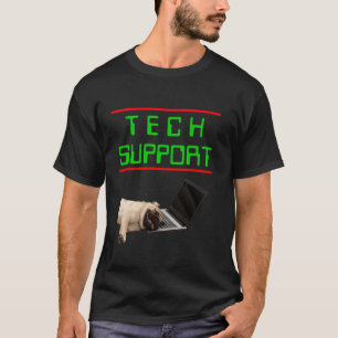 Camiseta Insígnia de Suporte Técnico Engraçada Vibração de