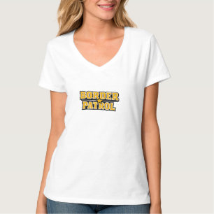 Camiseta Insígnia de Texto em Negrito da Patrulha de Fronte