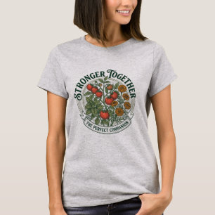 Camiseta Insígnia de Tomate & Manjericão Vintage