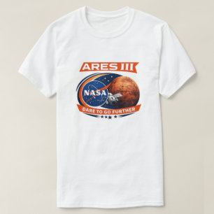 Camiseta Insígnia Espacial da Missão de Exploração de Marte
