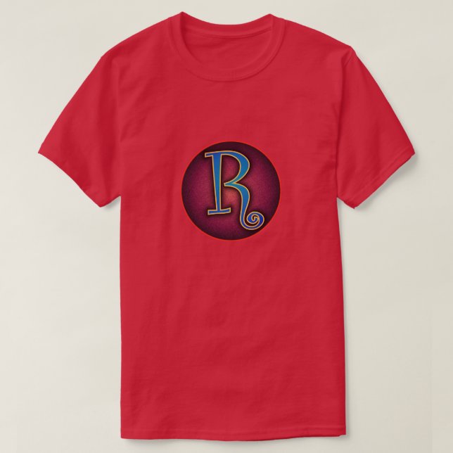 Camiseta Insígnia "R" Super Hero (Frente do Design)