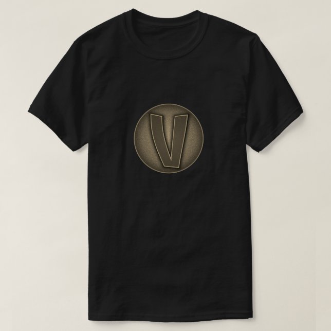 Camiseta Insígnia "V" Super Hero (Frente do Design)