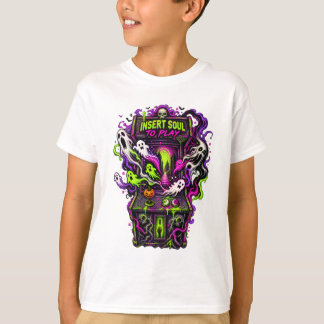 Camiseta Insira a Alma Arcada Assombrada de Halloween