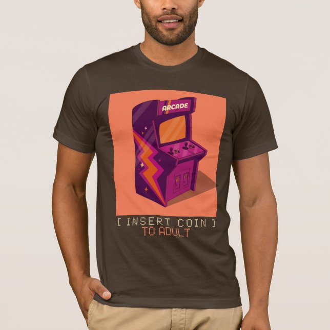 Camiseta Insira Moeda Para Adulto (Frente)