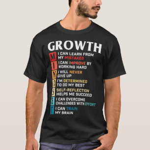 Camiseta Insp. de Cotação Motivacional de Definição Mindset