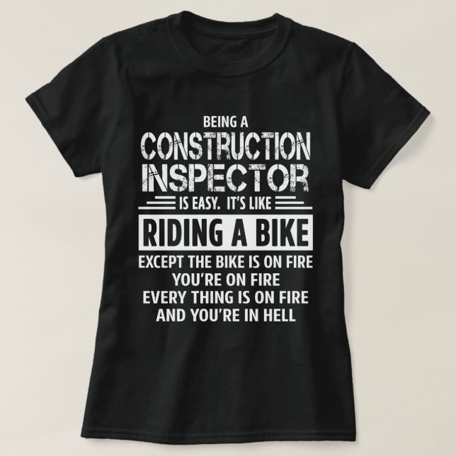 Camiseta Inspetor de Construção (Frente do Design)