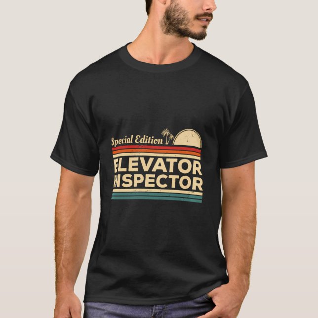 Camiseta Inspetor de Elevador de Vintage (Frente)