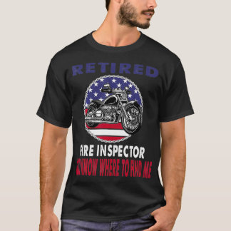 Camiseta Inspetor de Incêndio Aposentado Encontre-me com o 