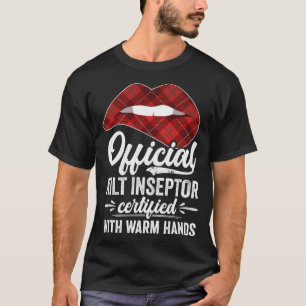 Camiseta Inspetor De Quilt Certificado Com Mãos Quentes Qui