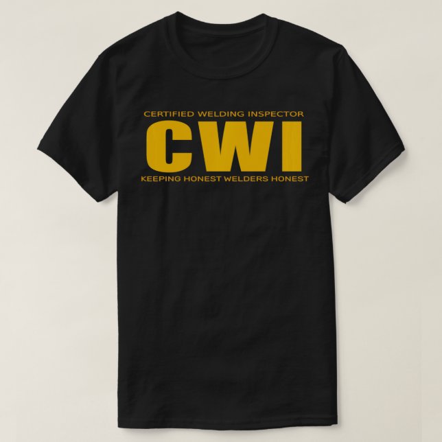 Camiseta Inspetor de Soldadura Certificada CWI (Frente do Design)