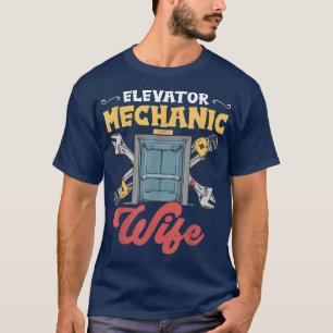 Camiseta Inspetor do elevador mecânico de esposas