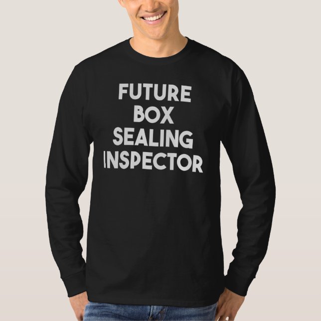 Camiseta Inspetor Futuro de Selagem de Caixa (Frente)