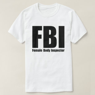 Camiseta Inspetora do corpo feminino do FBI
