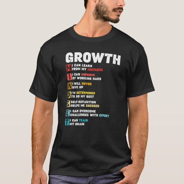 Camiseta Inspi de Cota Motivativa de Definição de Mindset d (Frente)