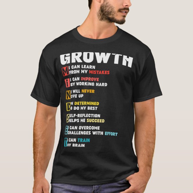 Camiseta Inspi de Cota Motivativa de Definição de Mindset d (Frente)